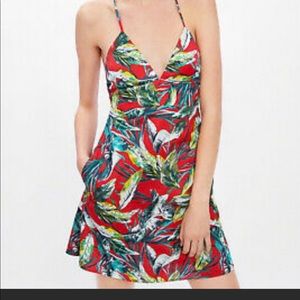 NWT Zara Red Tropical Mini Dress